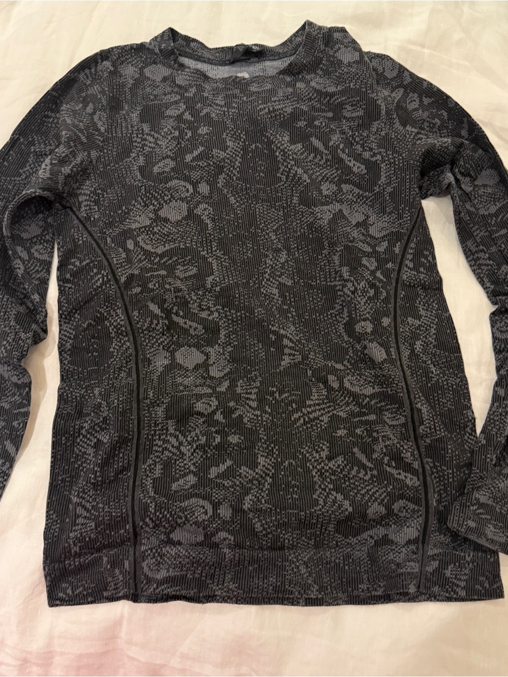 Sweaty Betty Black and Gray Long Sleeve Top
